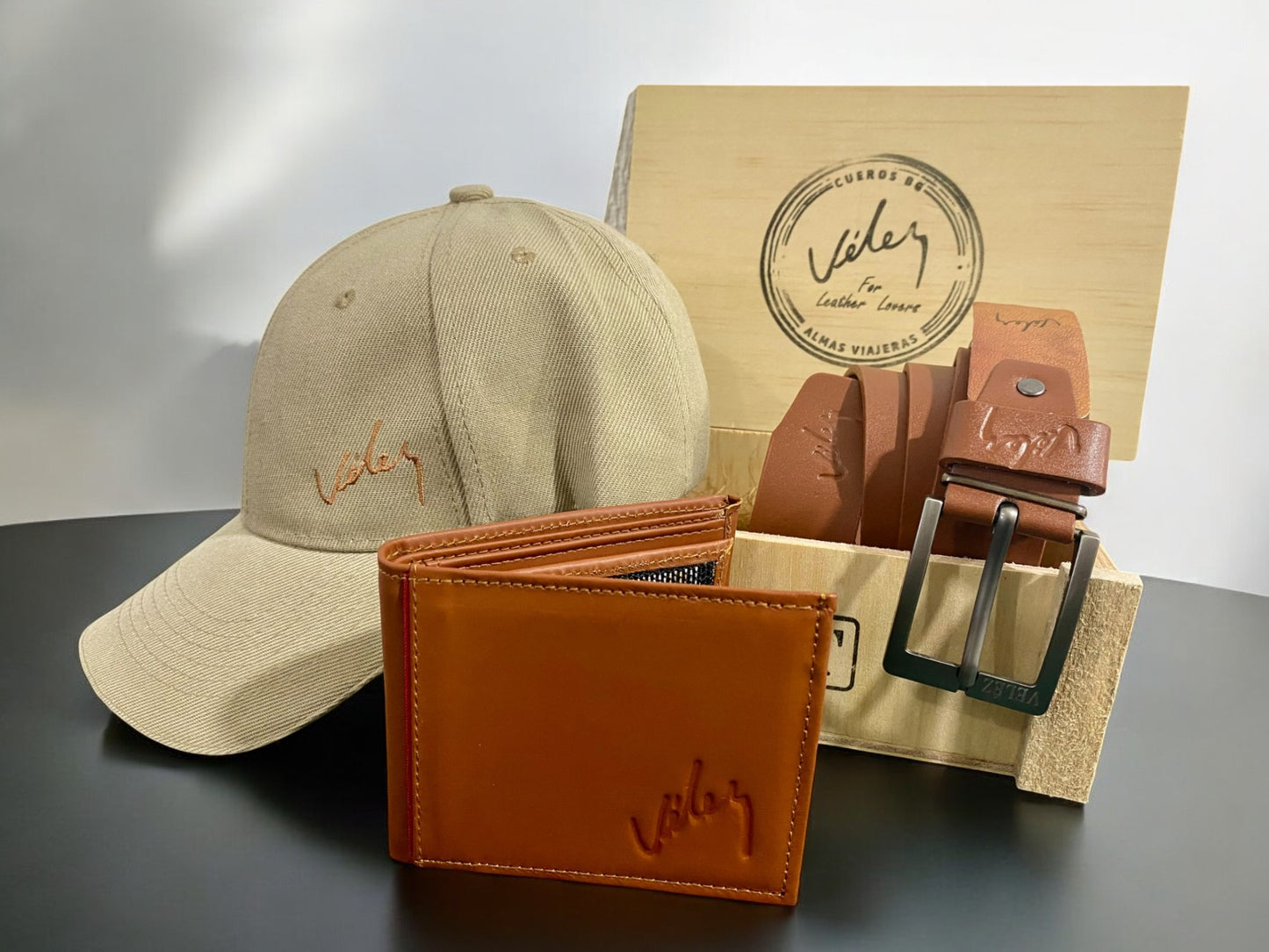 COMBO Velez Gorra + Correa + Billetera Caja